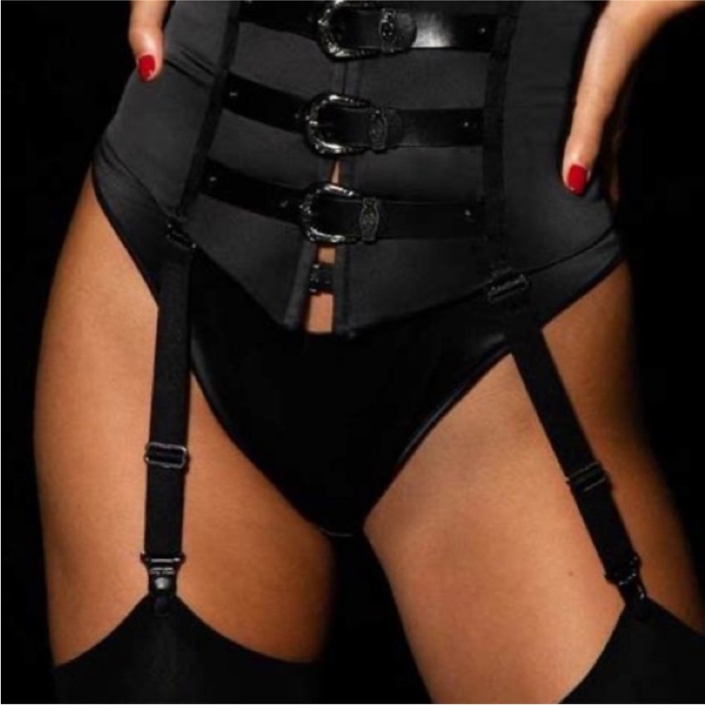 Honey Birdette Max Waspie Corset Black NWOT S